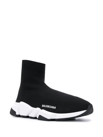 Balenciaga Speed 2.0 Logo-print Glittered Stretch-knit High-top Sneakers