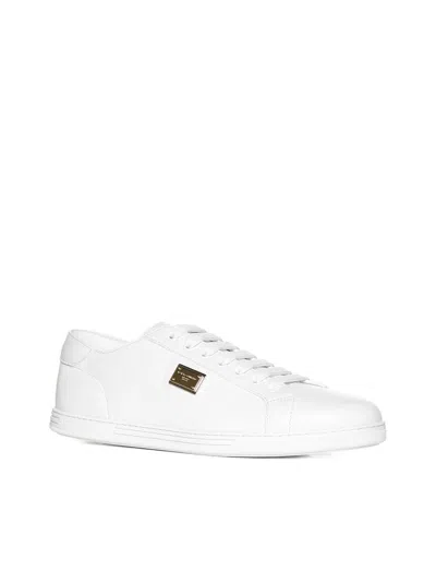 Dolce & Gabbana White Leather Sneakers