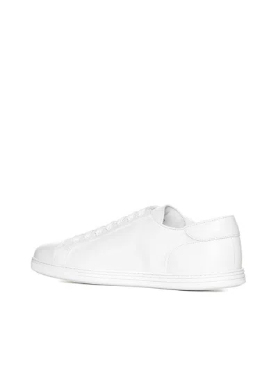 Dolce & Gabbana White Leather Sneakers