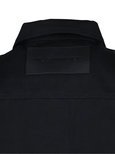 Jil Sander Black Shirt-jacket With Logo