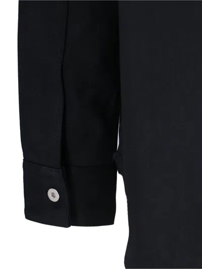 Jil Sander Black Shirt-jacket With Logo