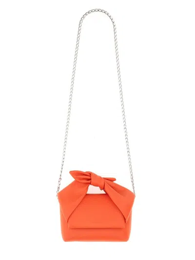 Jw Anderson Orange Bow Twister Crossbody Bag