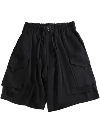 Y-3 Black Drawstring-fastening Shorts In Black