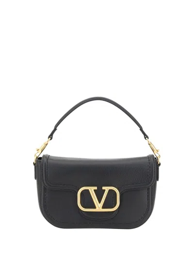 Valentino Garavani Vlogo Signature Leather Bag In Black