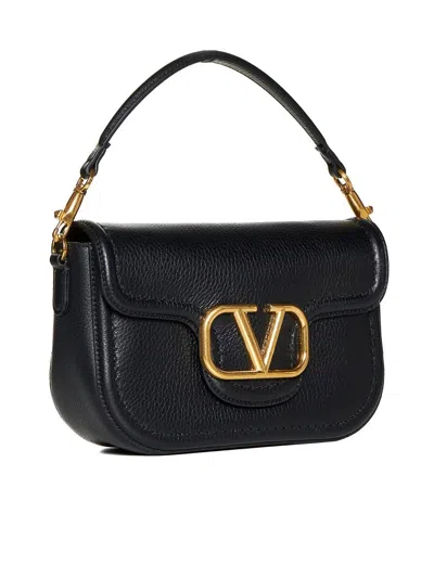 Valentino Garavani Vlogo Signature Leather Bag In Black