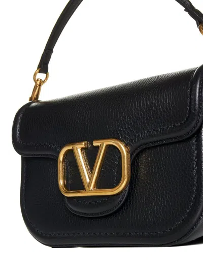 Valentino Garavani Vlogo Signature Leather Bag In Black