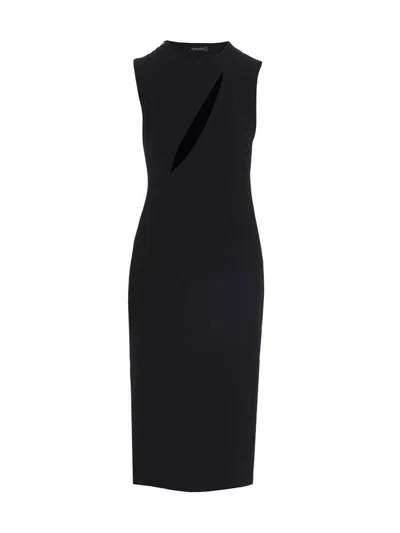 Versace Cut Out Midi Dress Skirts Black