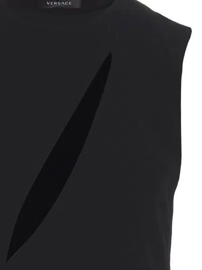 Versace Cut Out Midi Dress Skirts Black