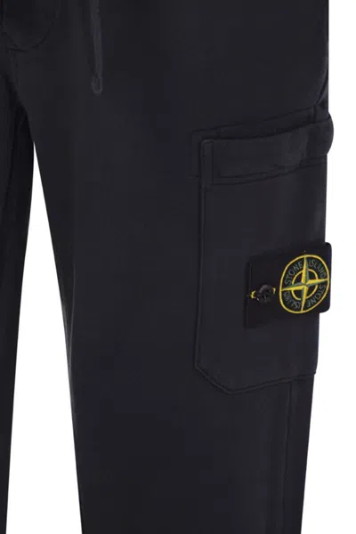 Stone Island Men Cotton Trousers With Drawstring