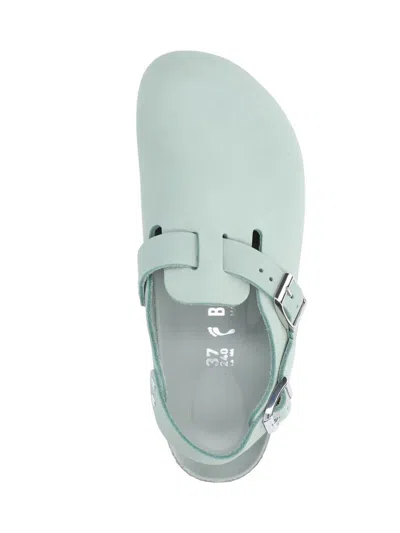 Birkenstock 'tokio' Light Blue Mules With Buckles On The Front And Back