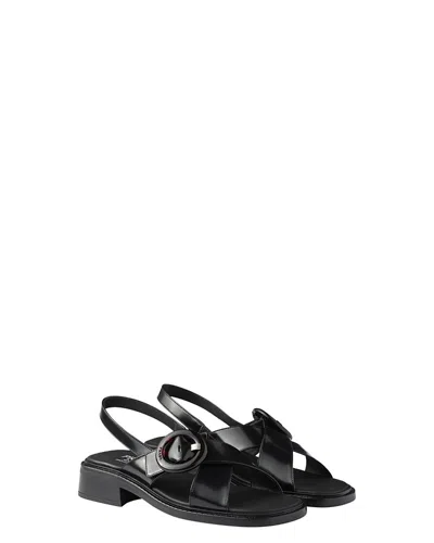 Prada Brused Leather Sandals