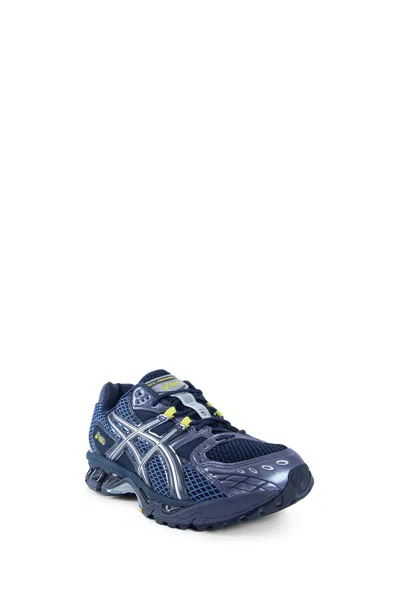 Asics Breathable Design Mesh Upper Sneakers In Blue