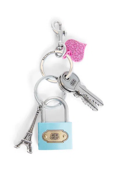 Balenciaga Padlock Metal Keyring
