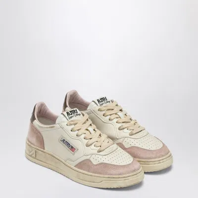Autry Low Sneaker With Perforated Detailing And Contrast Panel