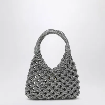 Shop Hibourama Silver Vannifique Small Bag With Crystals