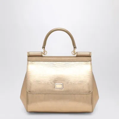 Dolce & Gabbana Gold Sicily Medium Handbag