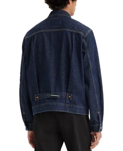 Levi's Men's Roll Up Selvedge Trucker Jacket In Blue