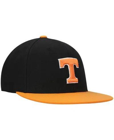Top Of The World Men's Black And Tennessee Orange Tennessee Volunteers Team Color Two-tone Fitted Hat