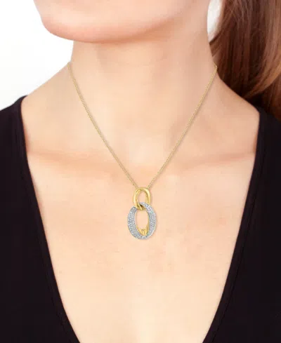 Effy Collection Effy Diamond Interlocking Loop Pendant Necklace (1/2 Ct. T.w.) In 14k Gold, 17" + 1" Extender