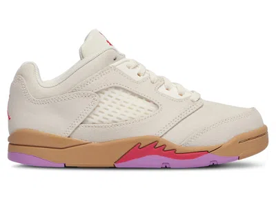 Pre-owned Jordan 5 Retro Low Peanut Butter & Jelly Sneakers In Pale Ivory/fusion Red/desert In Multi