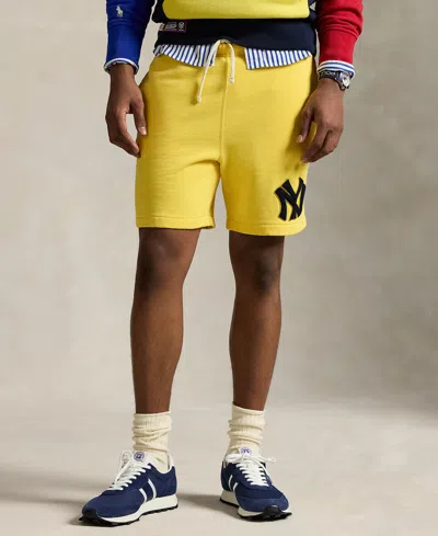 Polo Ralph Lauren Unisex Yankees Fleece Shorts In Yellow