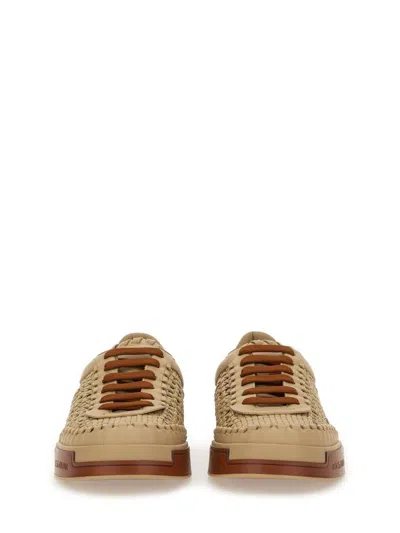 Dolce & Gabbana Cappuccino Leather Portofino Sneakers