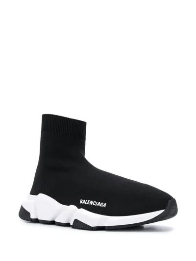 Balenciaga Speed 2.0 Logo-print Glittered Stretch-knit High-top Sneakers