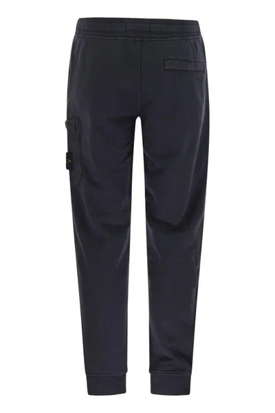 Stone Island Men Cotton Trousers With Drawstring