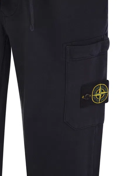 Stone Island Men Cotton Trousers With Drawstring