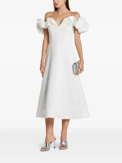 Leo Lin Annie Midi Dress In White