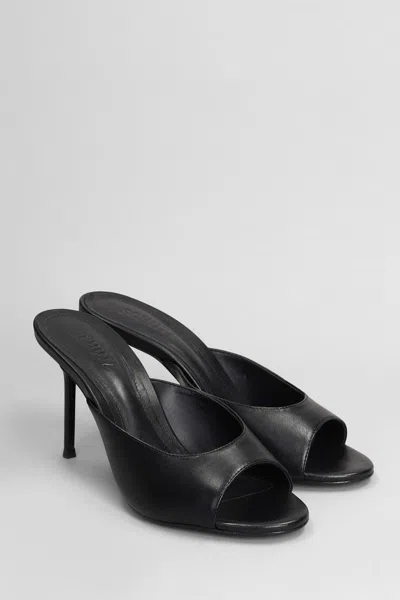 Schutz Slipper-mule In Black Leather