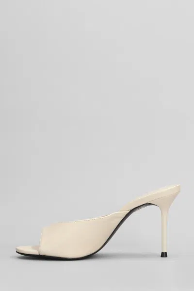 Schutz Slipper-mule In Beige Leather