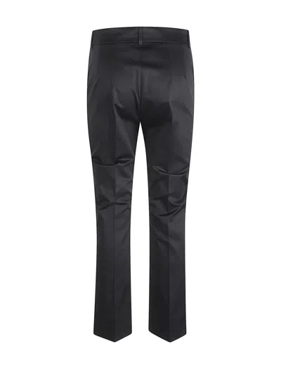 S Max Mara Skinny Satin Trousers Black