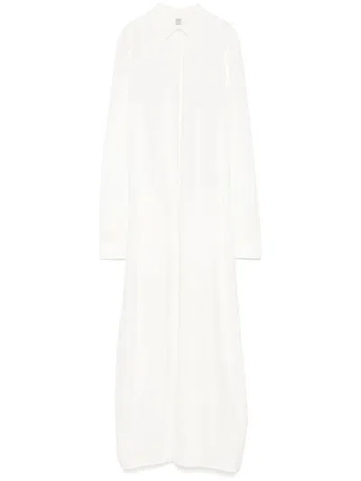Totême Long Sleeve Maxi Dress With Buttoned Cuffs