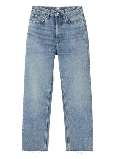 Totême Toteme Women Distressed Blue Classic Cut Denim In Blue