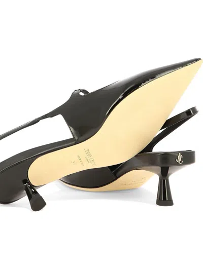 Jimmy Choo Patent Leather Slingback With Back Monogram