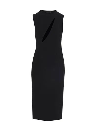Versace Cut Out Midi Dress Skirts Black
