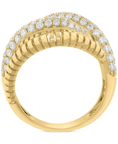 Effy Collection Effy Diamond Crossover Statement Ring (1-1/10 Ct. T.w.) In 14k Gold