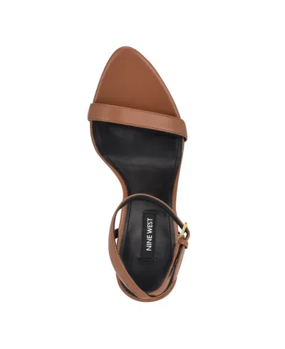 Nine West Reina Ankle Strap Sandal In Brown