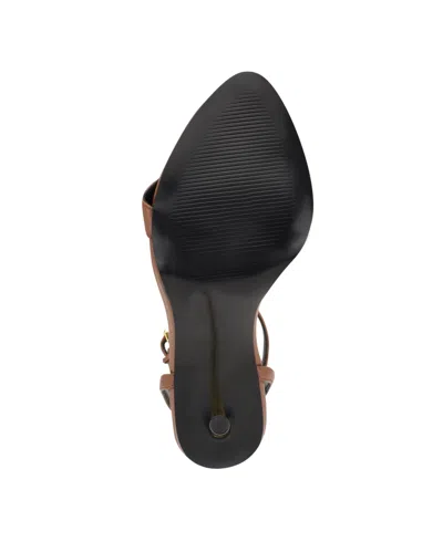 Nine West Reina Ankle Strap Sandal In Brown