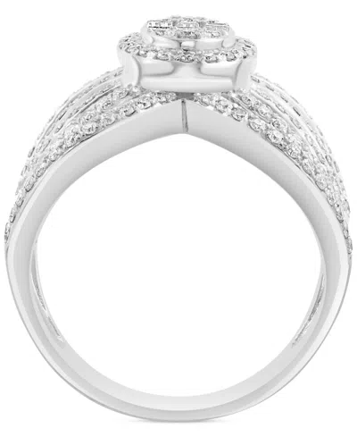 Effy Collection Effy Diamond Round & Baguette Openwork Statement Ring (3/4 Ct. T.w.) In 14k White Gold