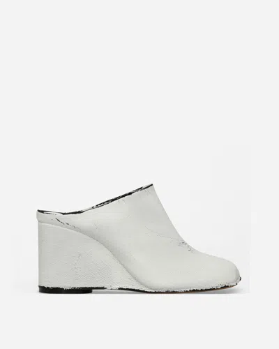 Mm6 Maison Margiela White & Black Anatomic Slipper Mules