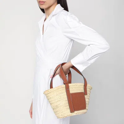Loewe Natural Straw And Leather Bag
