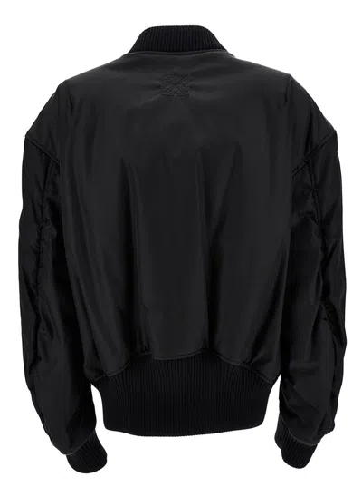 Off-white Off White Oversized Nylon Bomber Jacket