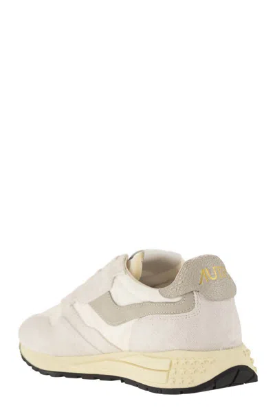 Autry Supervintage Suede Panels Rubber Sole Sneaker In Neutral