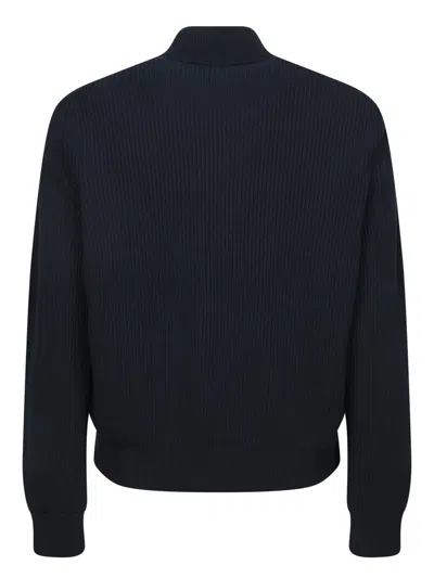 Moncler Padded Front Panel Cardigan With High Collar