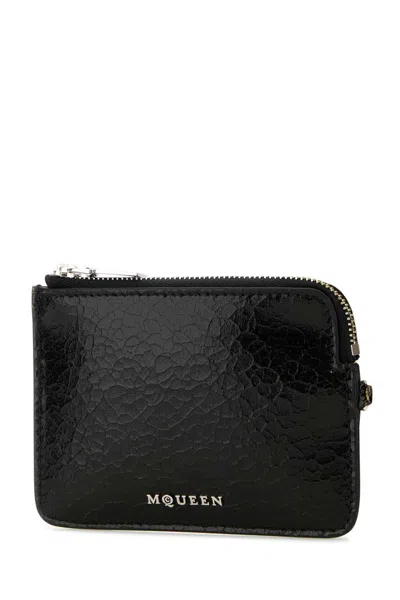 Alexander Mcqueen Cracked Leather Finish Wallet