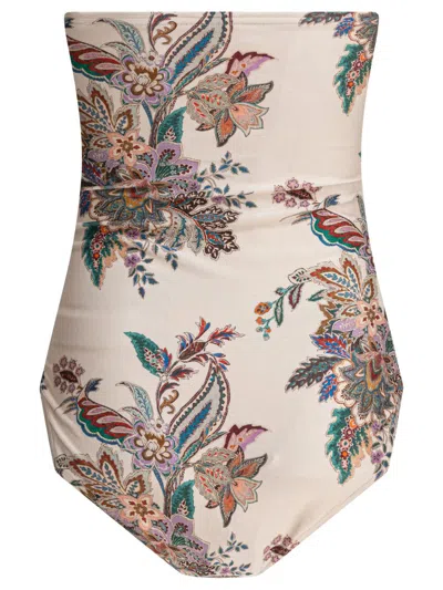Zimmermann Rhiannon Hardware-detailed Strapless One-piece Swimsuit In White