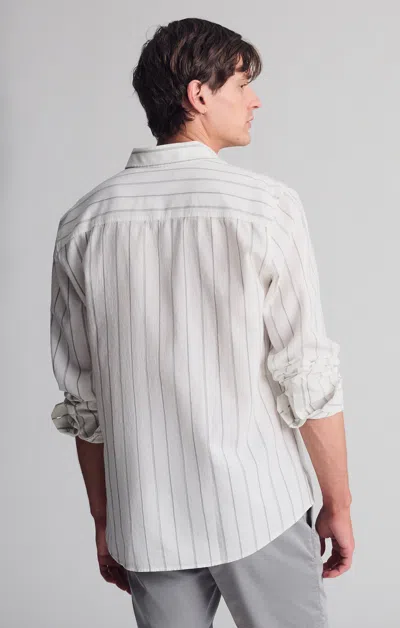 Mavi Striped Long Sleeve Button-up Shirt In Agave Green