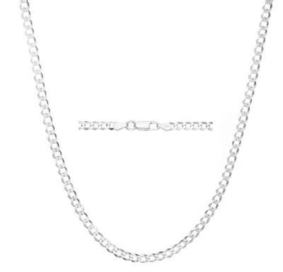 Donatello Gian 925 Sterling Silver 2mm Curb Link Necklace